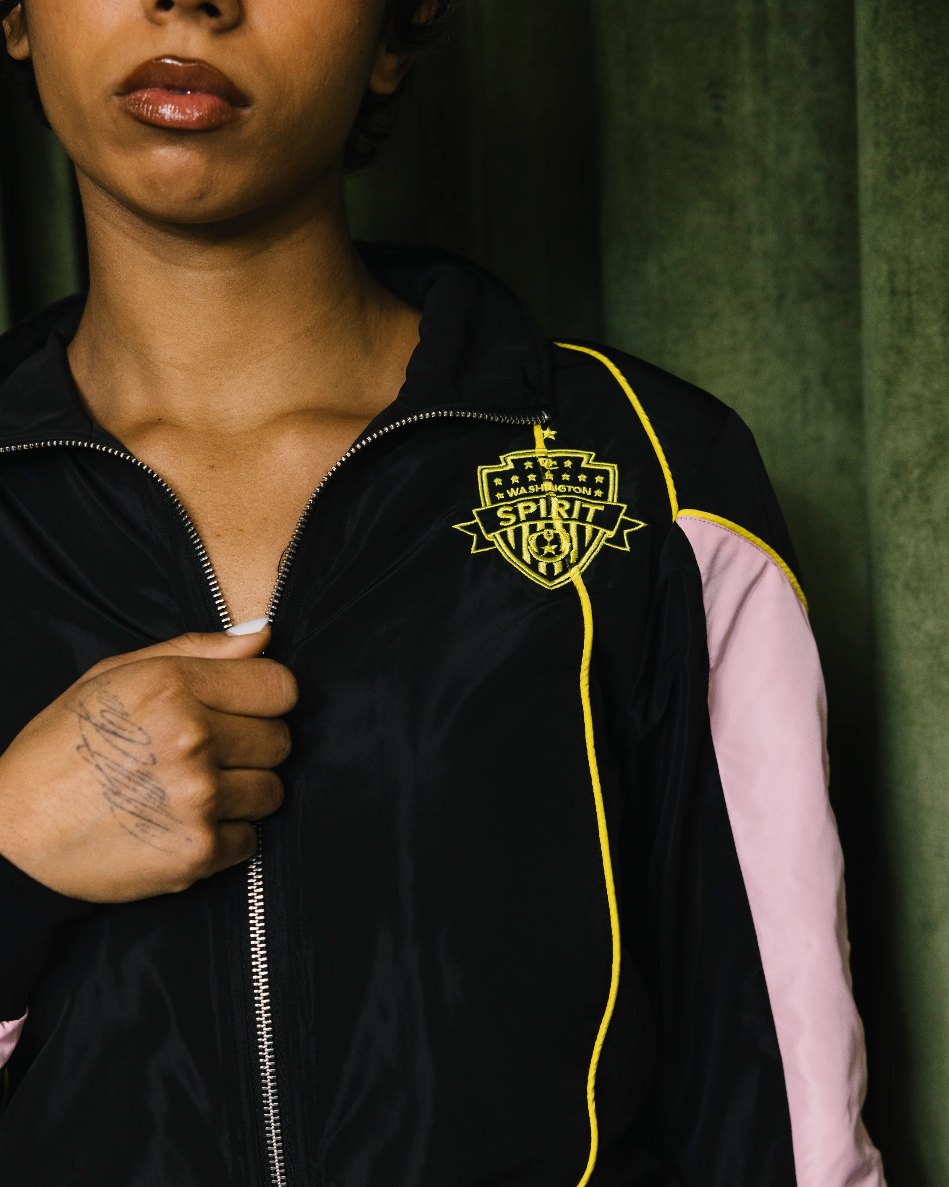 Dead Dirt x Spirit Big Bloom Full Zip Fitted Track Jacket - Image 3