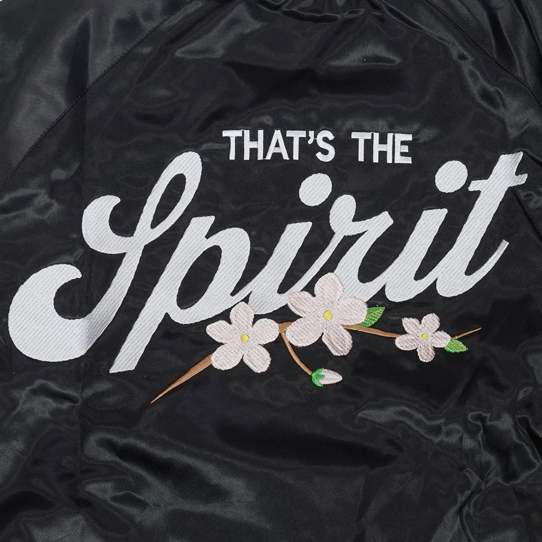 Washington Spirit Cherry Satin Bomber Jacket - Image 3